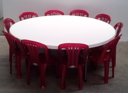 Kids 1.5m Round Table with Stackable Chairs
